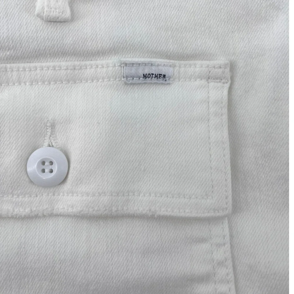 MOTHER Patch Pocket Private Ankle Fray Jeans in Fairest of Them All Size 33 - Picture 11 of 11